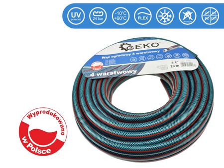GEKO WĄŻ OGRODOWY 4-WARSTWOWY 3/4" 20M G73786