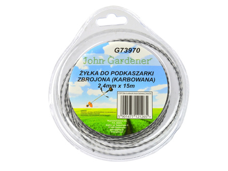 GEKO ŻYŁKA JOHN GARDENER ZBROJONA KARBOWANA 2,4X15