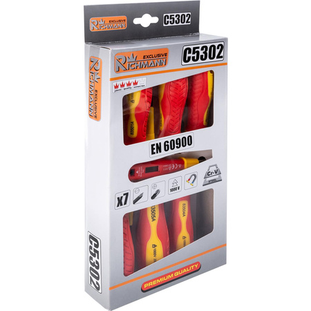 Richmann wkrętaki izolowane 1000V 6 elementów + próbnik C5302