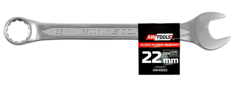 AWTOOLS KLUCZ PŁASKO-OCZKOWY CrV DIN3113 ROZMIAR: 22 (MM)