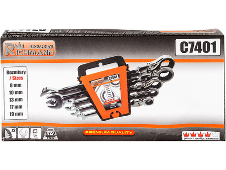 Richmann klucze z grzechotką 8-19mm Łamane C7401