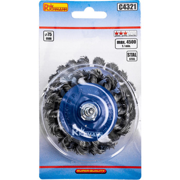 RICHMANN SZCZOTKA DRUCIANA STOŻK. DRUT SKRĘC. 75mm C4321