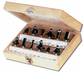 Jobi Frezy do drewna 12 sztuk trzpień 8mm 11137