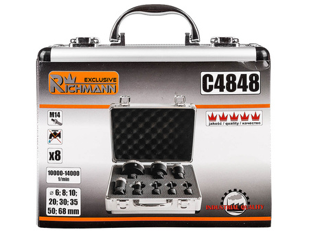 Richman otwornice diamentowe 6-68mm 8 Elementów M14 C4848