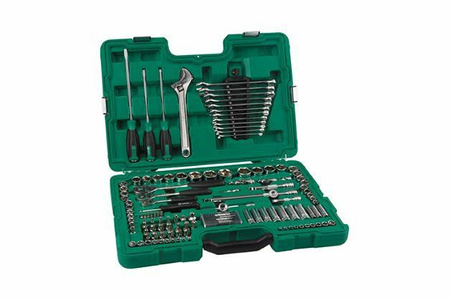 SATA zestaw kluczy nasadowych 124 elementy 1/4" 3/8" 1/2" zestaw walizka