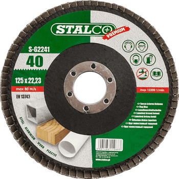 STALCO TARCZA LISTKOWA 125 GR.80 ALOTEX PREMIUM S-62247