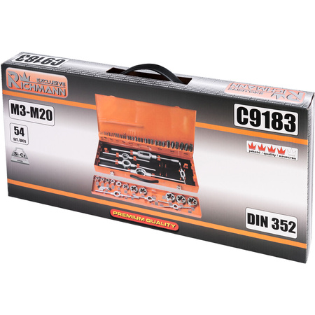 Richmann zestaw gwintowników i narzynek M3-M20 54 elementy C9183