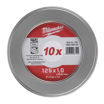 Milwaukee tarcza do metalu 125x1,0x22,2MM (10SZT)