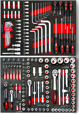 Airpress wózek narzędziowy 7 szuflad z wyposażeniem 217 elementów 791560