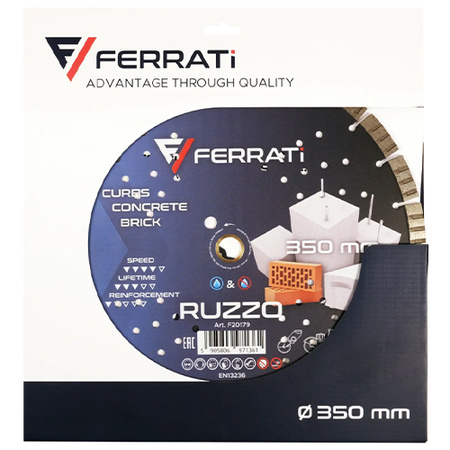 FERRATI Tarcza diamentowa tnąca 350mm RUZZO F20179