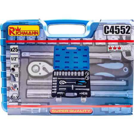 RICHMANN ZESTAW 25 EL. 1/2 NAS. 12-KĄT. NIEBIESKI C4552