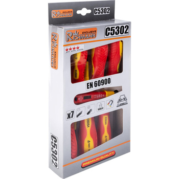 Richmann wkrętaki izolowane 1000V 6 elementów + próbnik C5302