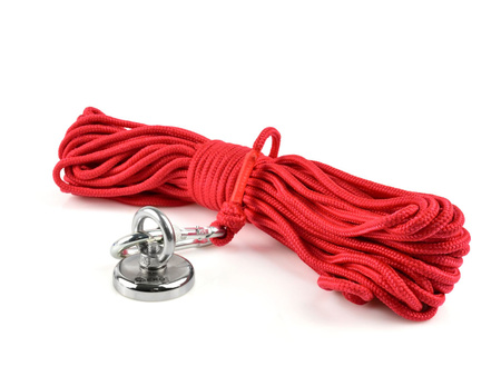 Magnes neodymowy 50kg z liną 20m + rękawice G02425