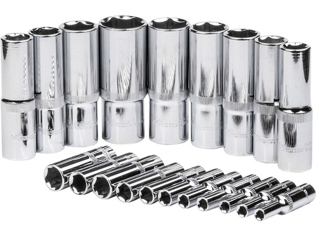 Richmann wkład zestaw nasadki długie 1/4" 1/2" 4-24mm C1224