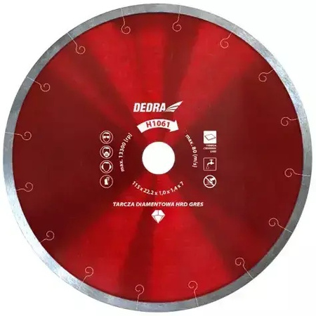 DEDRA TARCZA DIAM. HRD GRES 250X25,4mm