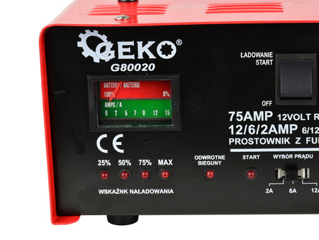Geko prostownik z rozruchem 75A 6V/12V