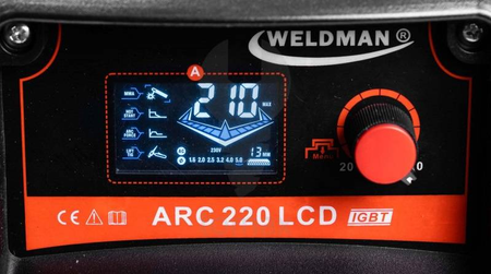 Weldman spawarka inwerterowa ARC-220 LCD 103004