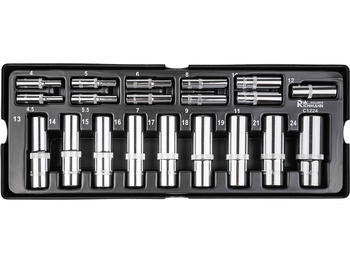 Richmann wkład zestaw nasadki długie 1/4" 1/2" 4-24mm C1224