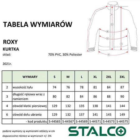 Stalco kurtka przeciwdeszczowa ROXY kolor granatowy