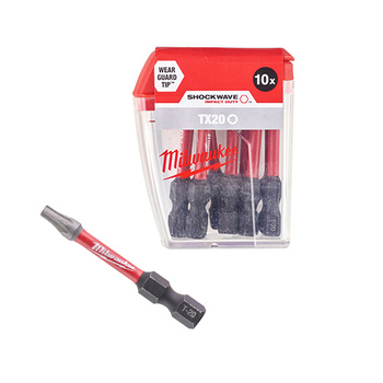 MILWAUKEE BIT UDAROWY BIT TX20 50MM OPAKOWANIE 10 SZTUK