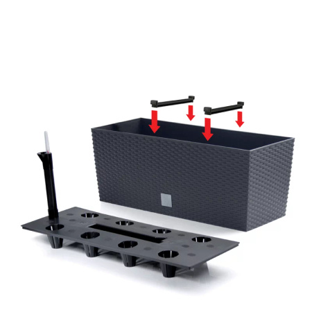PROSPERPLAST Doniczka  RATO CASE antracyt DRTC600-S433