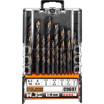 Richmann wiertła do metalu HSS 1-10mm 10 sztuk C9697