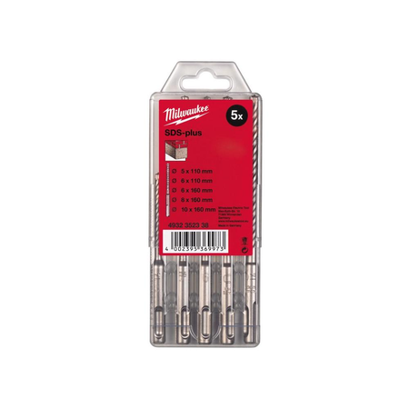 MILWAUKEE WIERTŁA SDS-PLUS KOMPLET 5 SZTUK 4932352338