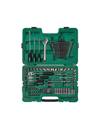 SATA zestaw kluczy nasadowych 124 elementy 1/4" 3/8" 1/2" zestaw walizka