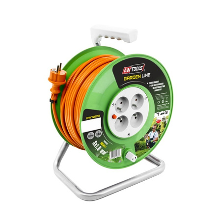 AwTools przedłużacz bębnowy Garden Line 30m 3x1mm 10A / 2300W