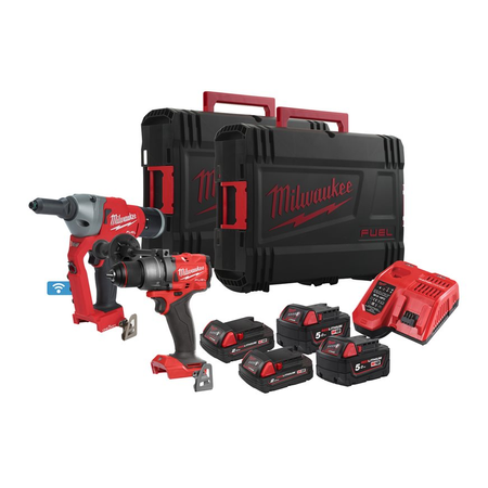 Milwaukee zestaw PowerPack M18FPP2G3-524XEU 4933492529 Wiertarka Klucz udarowy