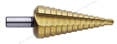 Stalco wiertło stopniowe do metalu HSS-TIN RP 6-30mm skok 2 mm PERFECT S-72532