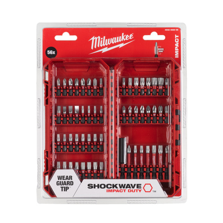 Milwaukee zestaw końcówek 56 sztuk shockwave 4932492006