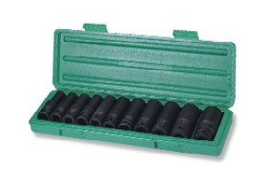 Jonnesway komplet kluczy nasadowych udarowych długich 1/2"