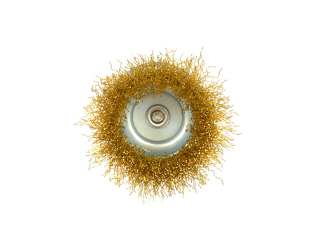 GEKO SZCZOTKA CZOŁOWA MOSIĘŻNA 75MM Z TRZPIENIEM