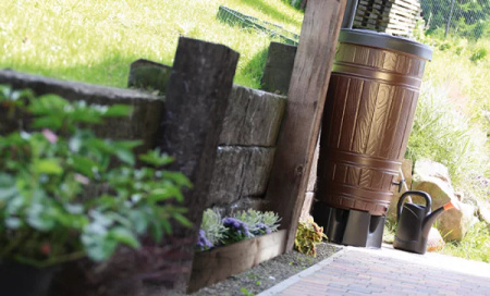 Zbiornik na deszczówkę Woodcan brąz 265L IDWO265-R222
