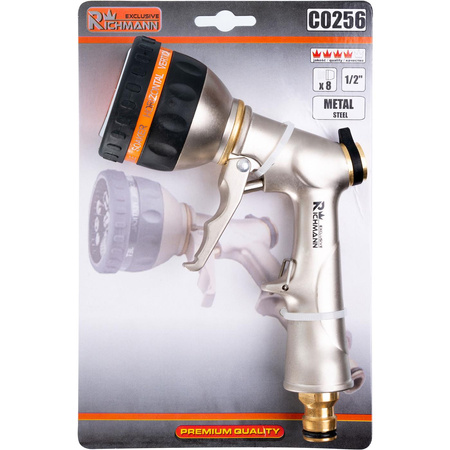 Richmann pistolet zraszający 8 funkcji 1/2" metalowy C0256