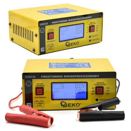 GEKO PROSTOWNIK ELEKTRONICZNY LCD 6V/12/24V G80038