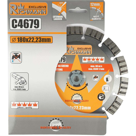 Richmann tarcza diamentowa do betonu zbrojonego 180mm C4679
