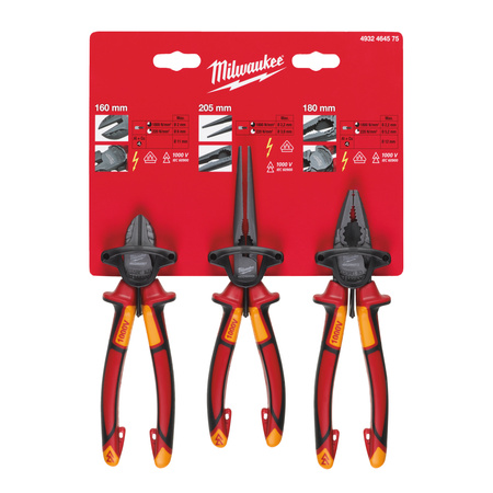 MILWAUKEE SZCZYPCE VDE ZESTAW 3SZT.