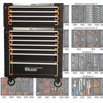 Richmann wózek szeroki z nadstawką i wyposażeniem 442 elementy C1314