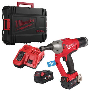 Milwaukee Zestaw w walizce Nitownica M18ONEFLT + 2 akumulatory 5ah + szybka ładowarka