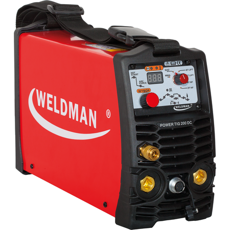 WELDMAN SPAWARKA POWER TIG 200 DC HF/LIFT PULS Z WALIZKĄ I UCHWYTEM UP/DOWN 104404