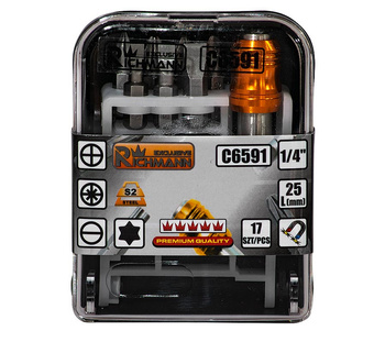 RICHMANN ZESTAW BITÓW 17EL. 1/4 25MM UCHWYT AUTO. C6591