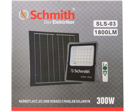 Schmith lampa Led z panelem solarnym 300W SLS-03