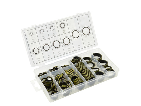 GEKO ZESTAW PODKŁADEK METALOWO-GUMOWYCH 150szt.