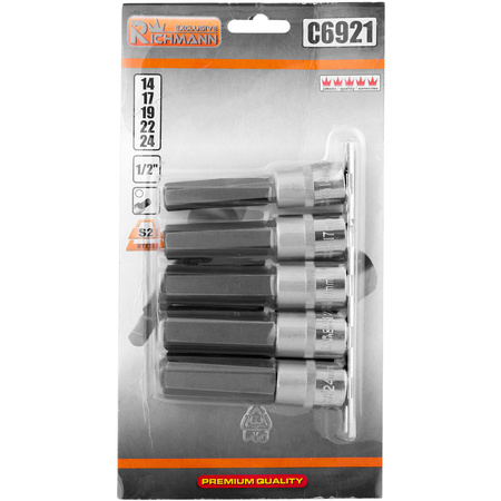 Richmann zestaw nasadek imbusowych 5 sztuk H14-H24 C6921