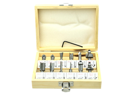 Geko frezy kształtowe do drewna 12 elementów 8mm G01200