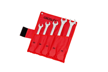 Grosley zestaw kluczy płasko-oczkowych z grzechotką 22-32