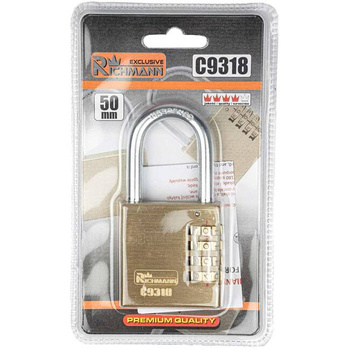 RICHMANN KŁODKA NA SZYFR ZŁOTA 50mm C9318