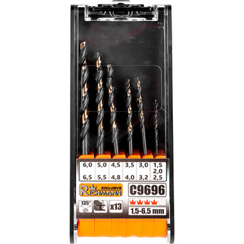 RICHMANN WIERTŁA DO METALU 1,5-6,5MM 13 ELEM.PROFI C9696